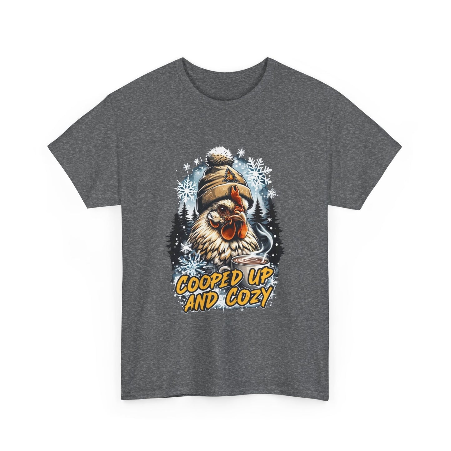 cooped up and cozy graphic T. perfect gift for the chicken lover in your life