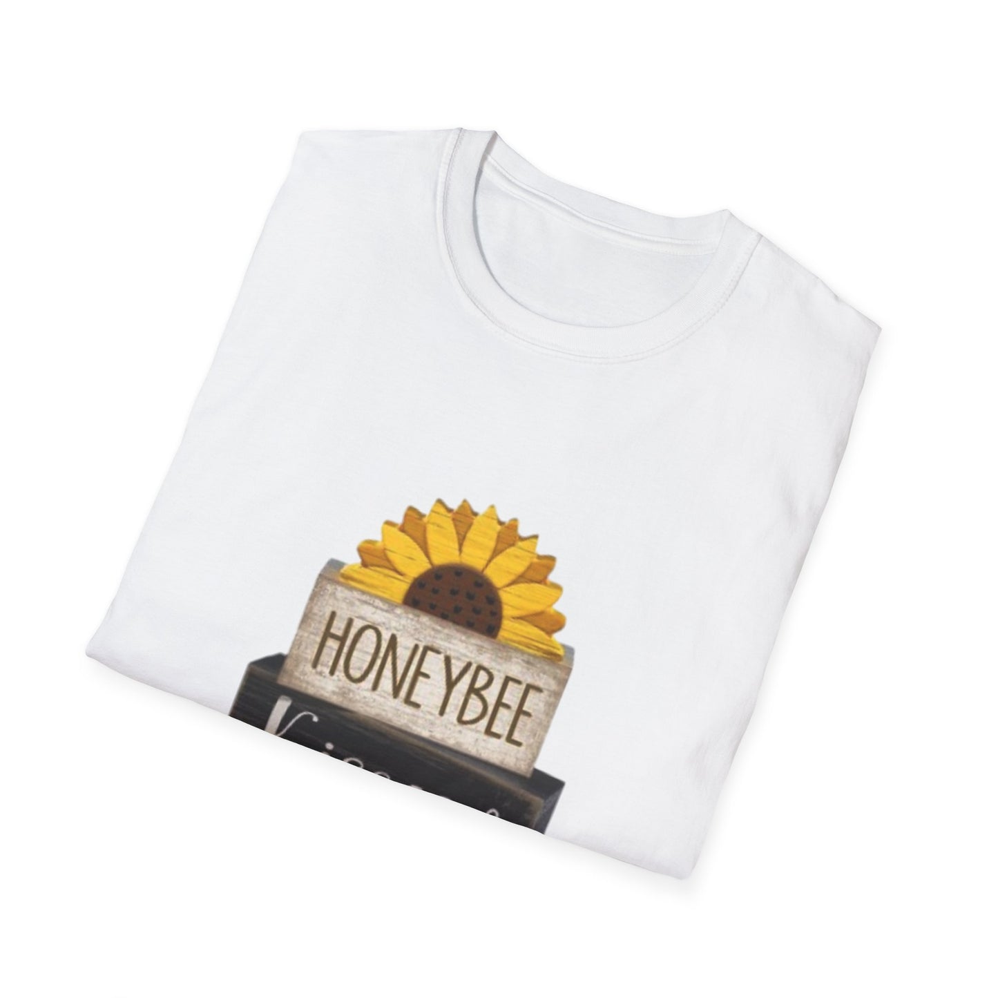 Sunflower & Honeybee T-Shirt — "Honeybee Kisses & Sunflower Wishes" Farmhouse Tee