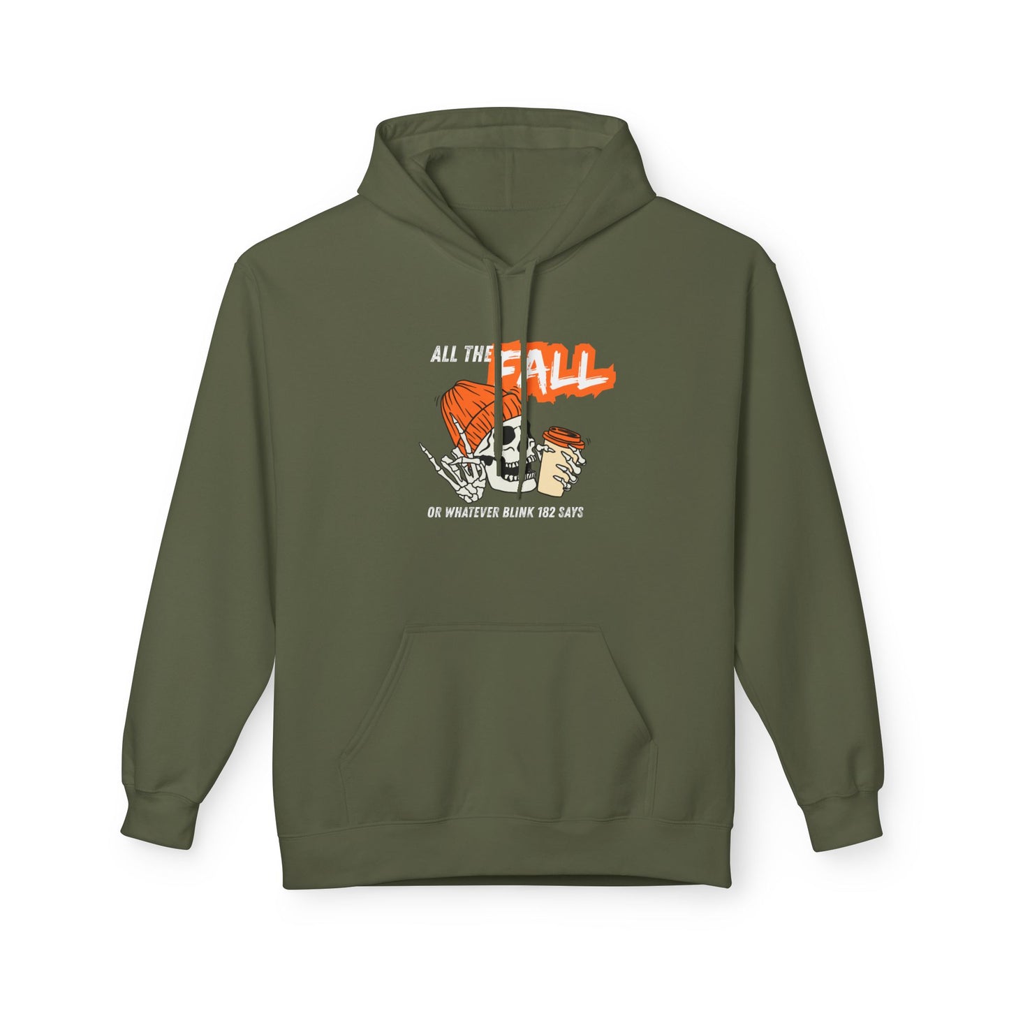 Fall Themed Fleece Hoodie - Cozy Autumn Apparel, Casual Wear, Warm Gift, Seasonal Fashion, Perfect for Bonfires, Thanksgiving