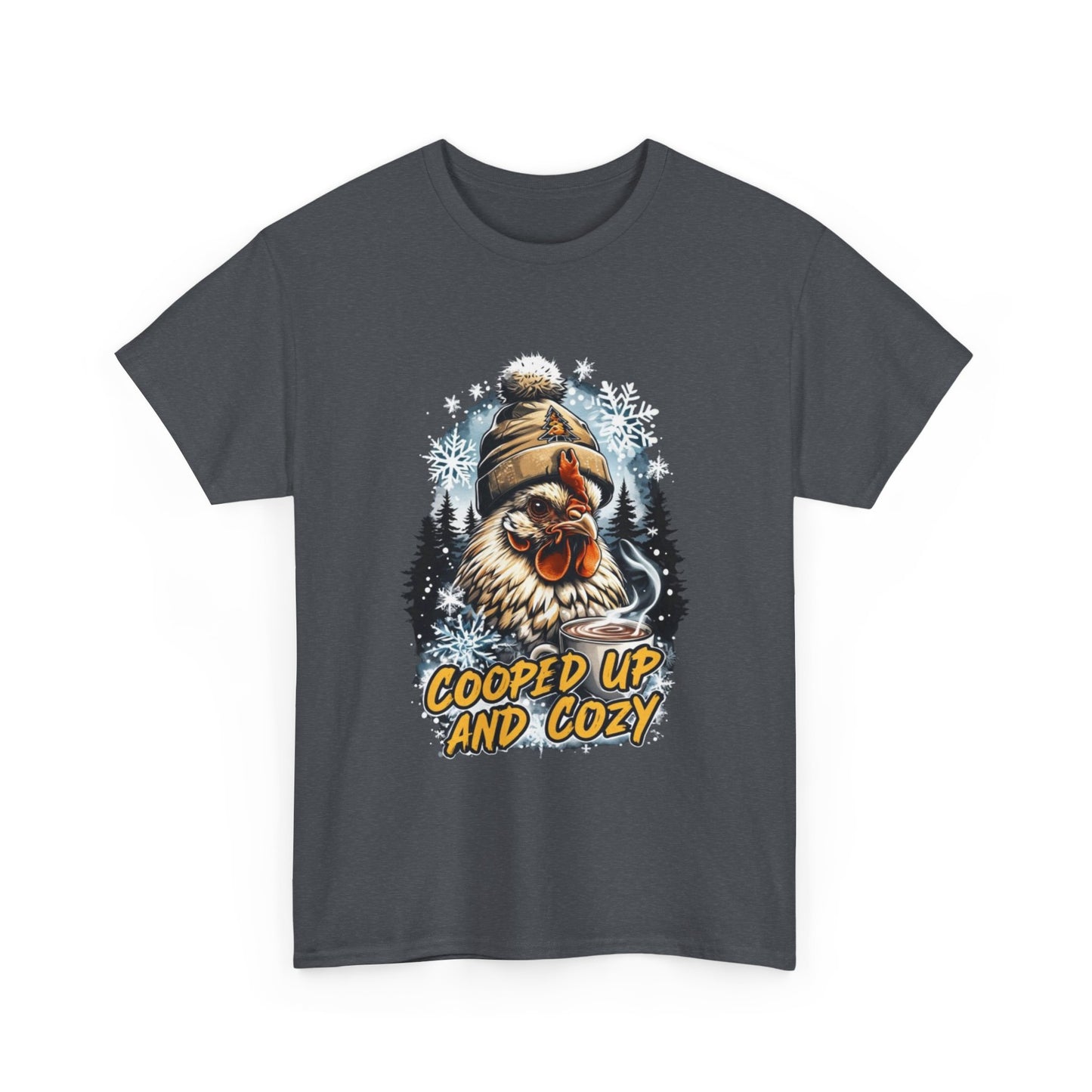 cooped up and cozy graphic T. perfect gift for the chicken lover in your life