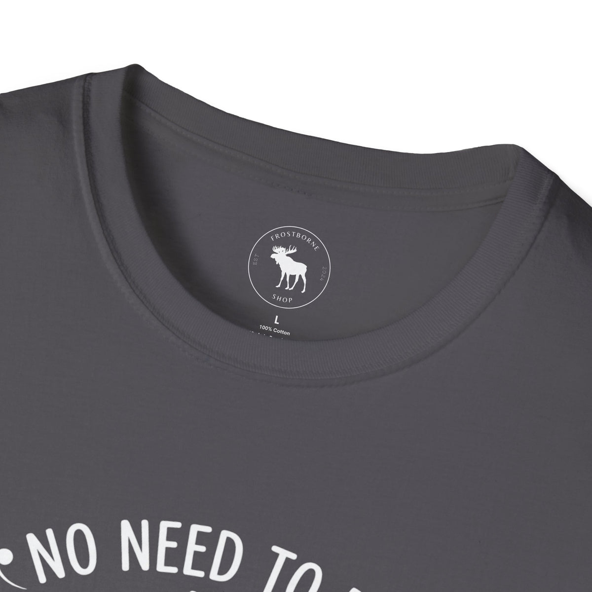 T-Shirt — "No Need to Be an Exclamation Point" Funny Typography Tee