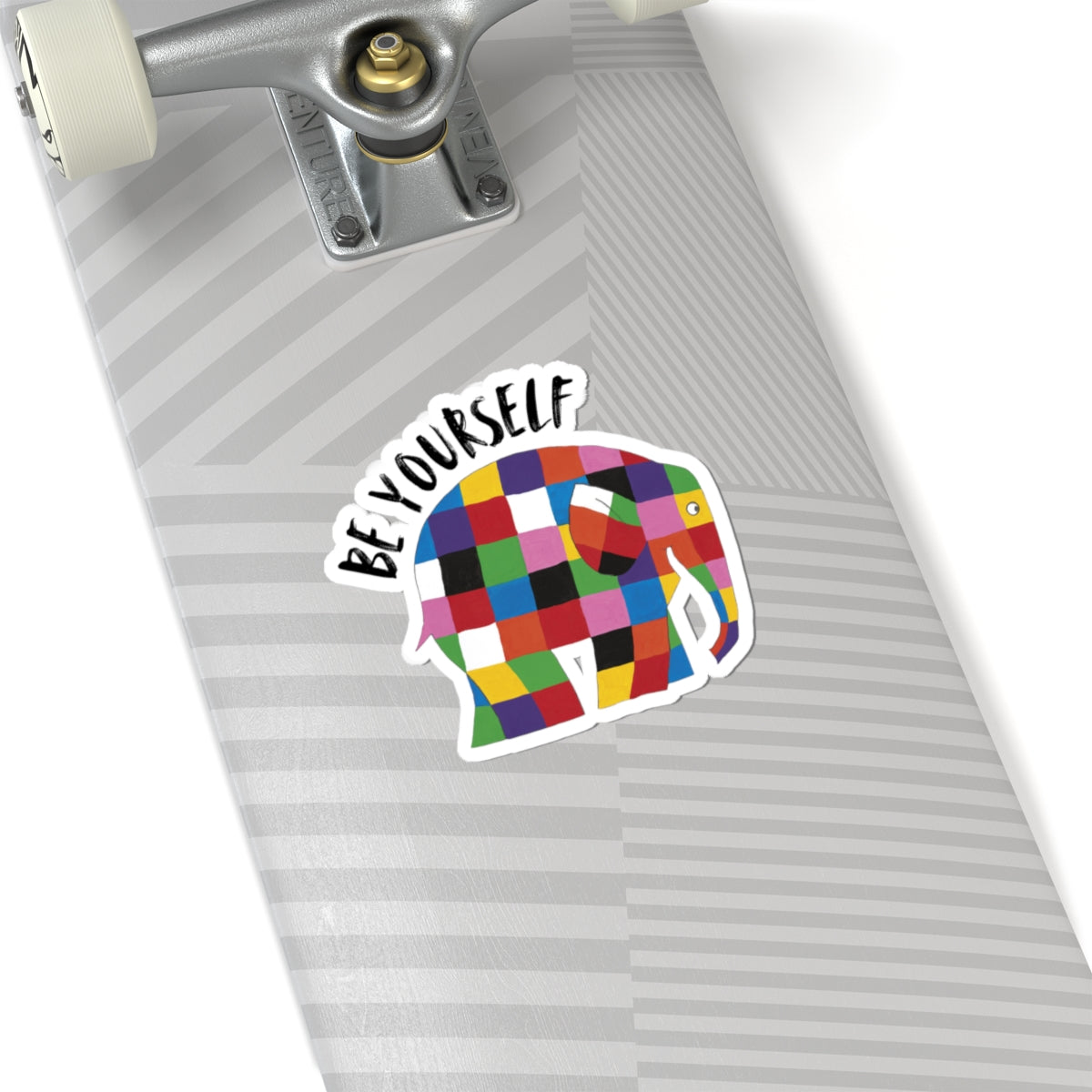 Be yourself, Elmer the patch work elephant Kiss-Cut Stickers