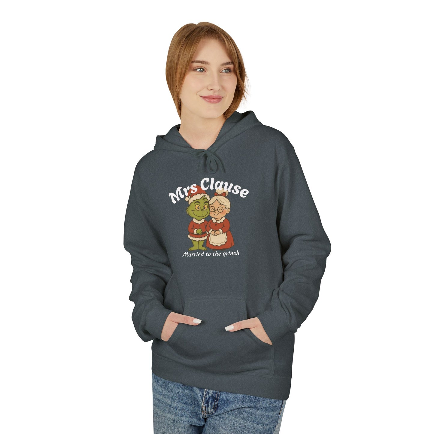 Mrs. Claus & Grinch Hoodie, Funny Christmas Sweatshirt, Holiday Gift for Couples, Christmas Apparel, Matching Couple Outfits, Cozy [...]
