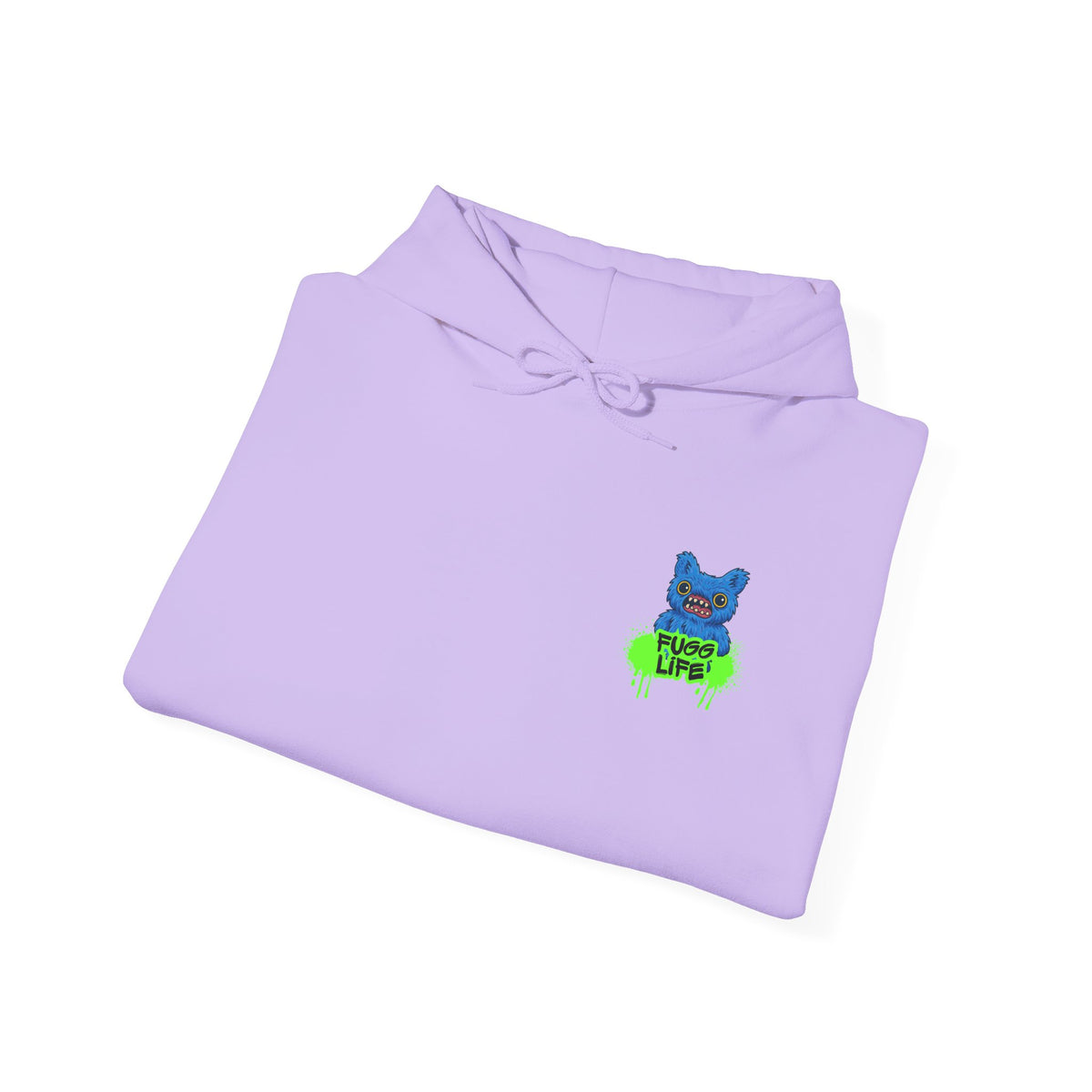 Hoodie Fugglers Colorful Cartoon Monster Crew Graphic Back Print