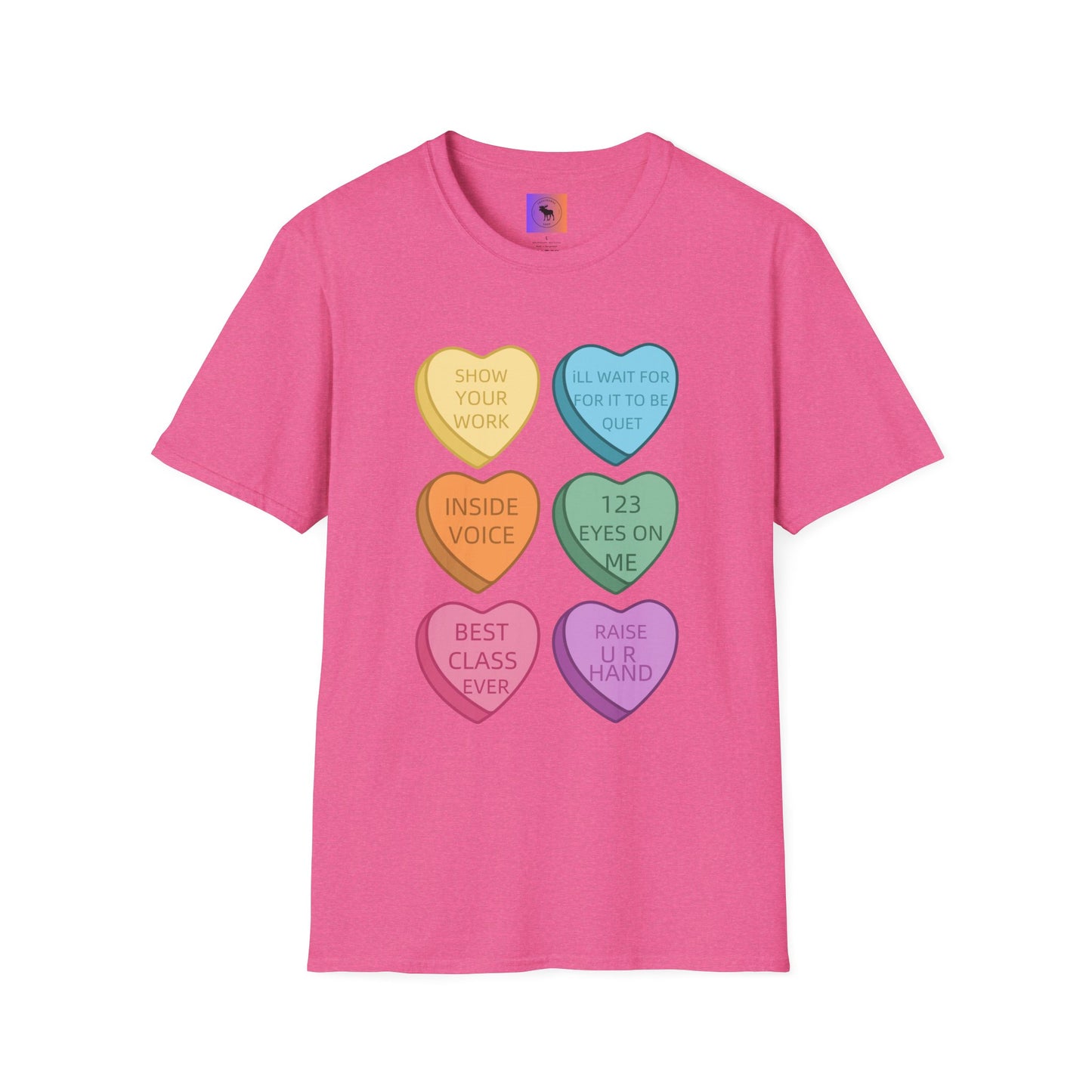Conversation Heart Teacher Shirt — Funny Classroom Love Notes Tee