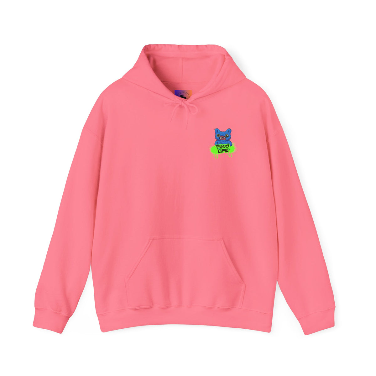 Hoodie Fugglers Colorful Cartoon Monster Crew Graphic Back Print