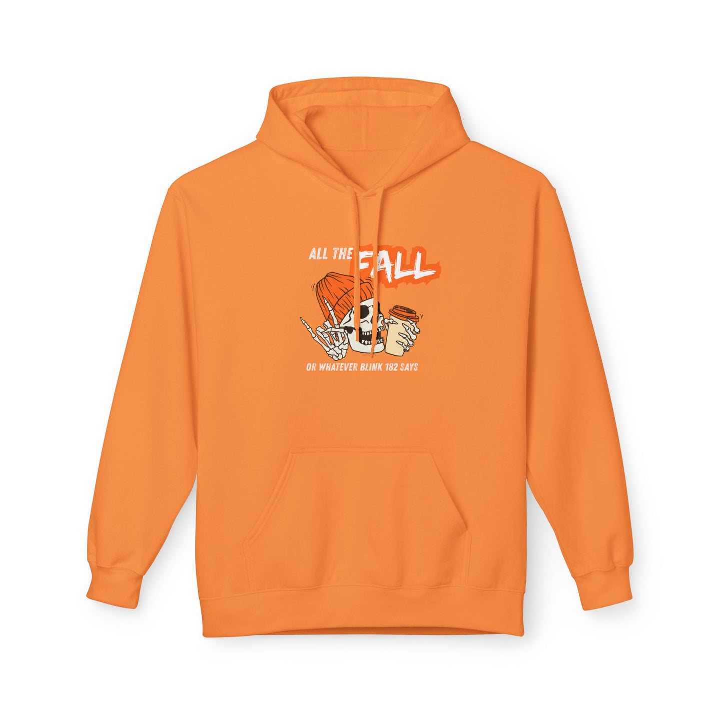 Fall Themed Fleece Hoodie - Cozy Autumn Apparel, Casual Wear, Warm Gift, Seasonal Fashion, Perfect for Bonfires, Thanksgiving