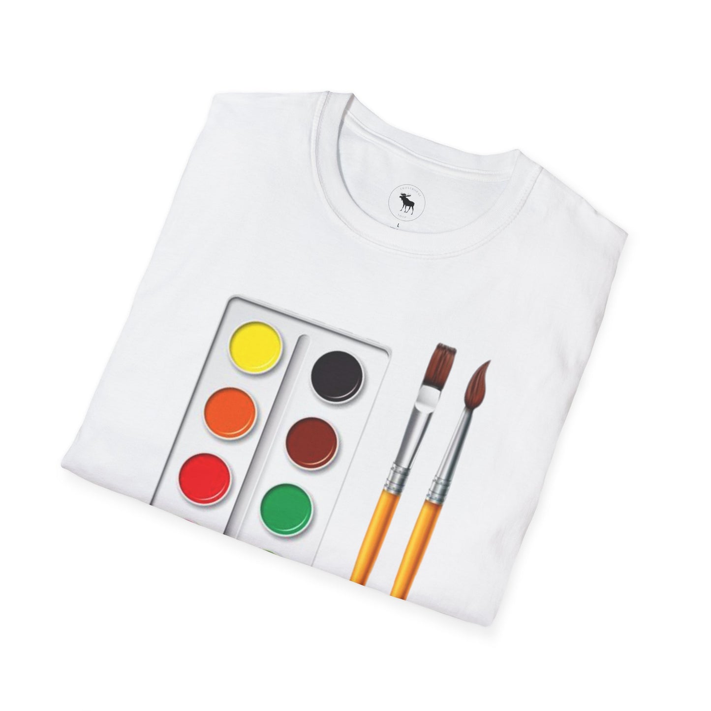 Colorful Artist T-Shirt/ Water color pallet softstyle Tee