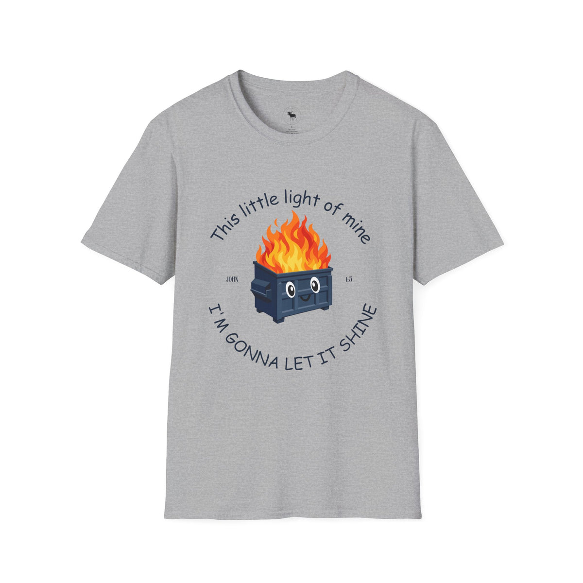 Dumpster on Fire T-Shirt — “This little light of mine, I'm gonna let it shine” Vintage religious Graphic Tee