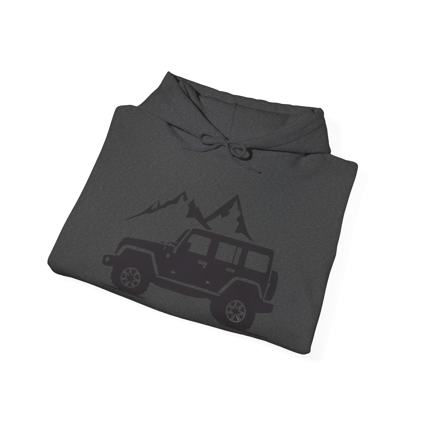 Unisex Heavy Blend™ Hooded Sweatshirt 4x4 mountain, abstract, simple design, minimalist