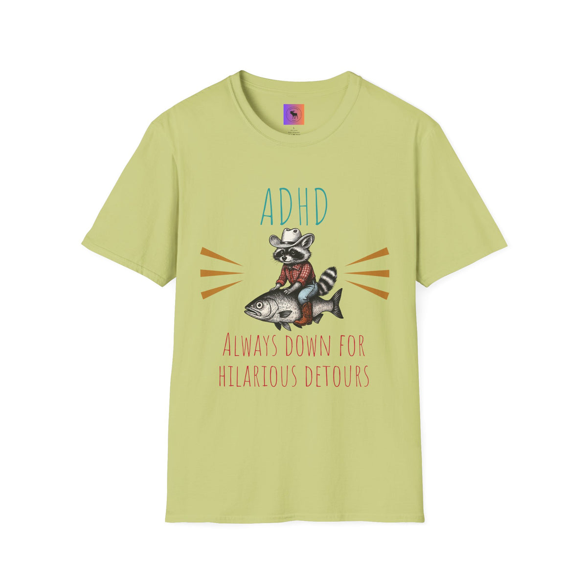 ADHD Awareness Unisex T-Shirt, Hilarious Detours Tee, Funny Gift for ADHD Friends, Casual Wear, Gift for Mental Health Awareness