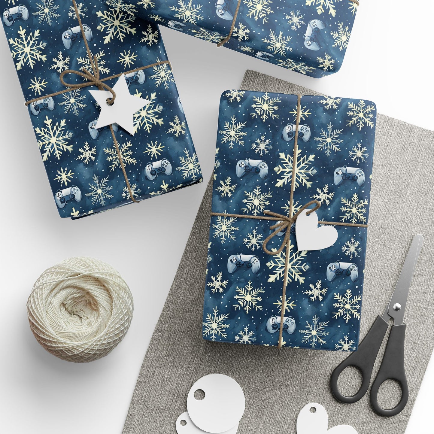 Gamer Wrapping Papers, Video Game Controller Gift Wrap, Geeky Christmas Paper, Gaming Console Birthday Roll, Holiday Packaging Supplies