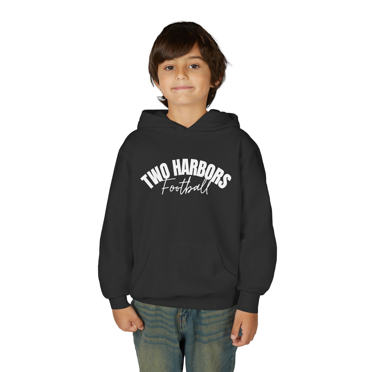 Two Harbors Football Youth Hoodie — Kids Team Spirit Pullover