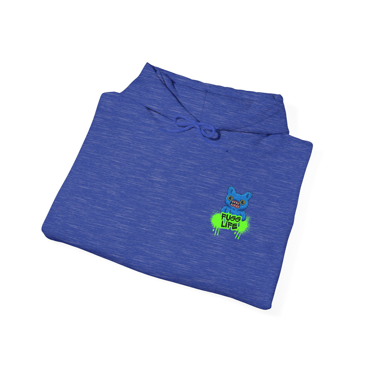 Hoodie Fugglers Colorful Cartoon Monster Crew Graphic Back Print