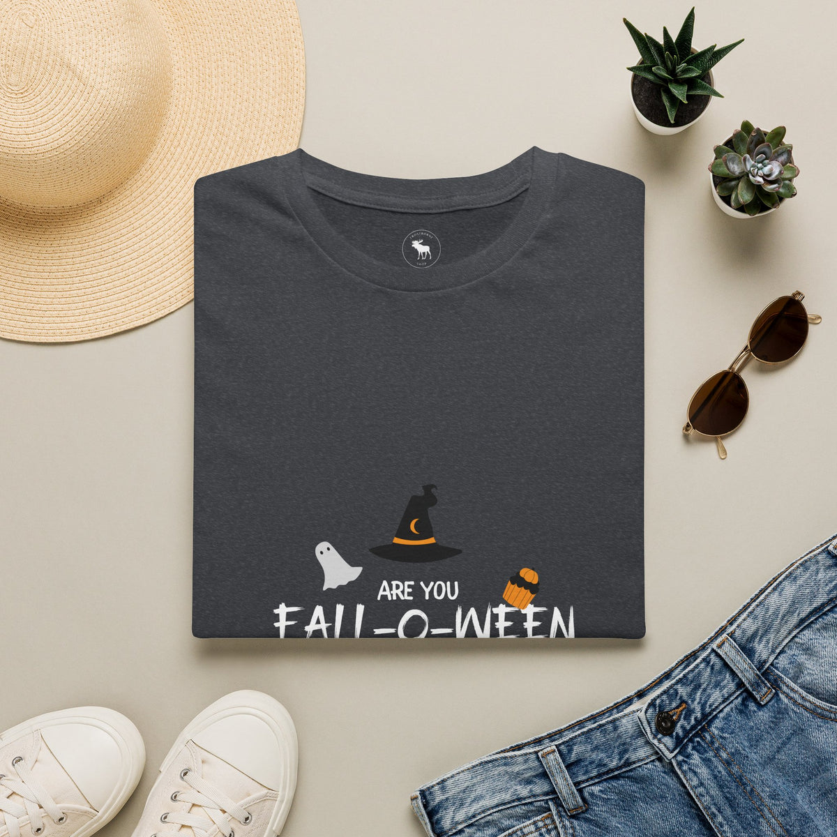 Are You Fall-O-Ween? Cute Witch & Pumpkin Halloween T-Shirt