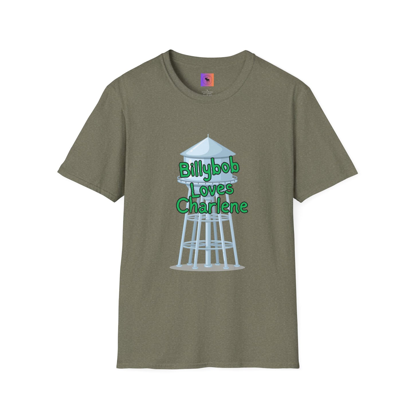 T-Shirt — 'Billybob Loves Charlene' Water Tower Graphic