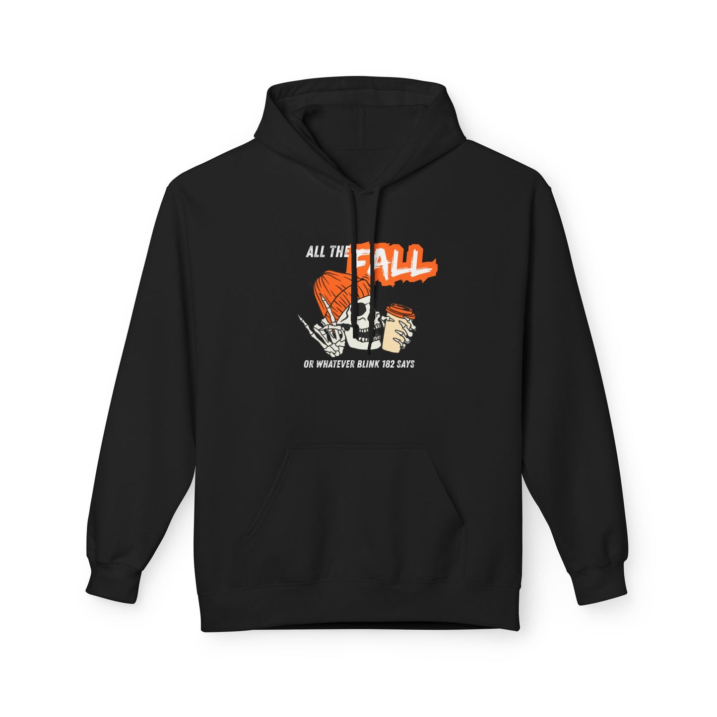 Fall Themed Fleece Hoodie - Cozy Autumn Apparel, Casual Wear, Warm Gift, Seasonal Fashion, Perfect for Bonfires, Thanksgiving