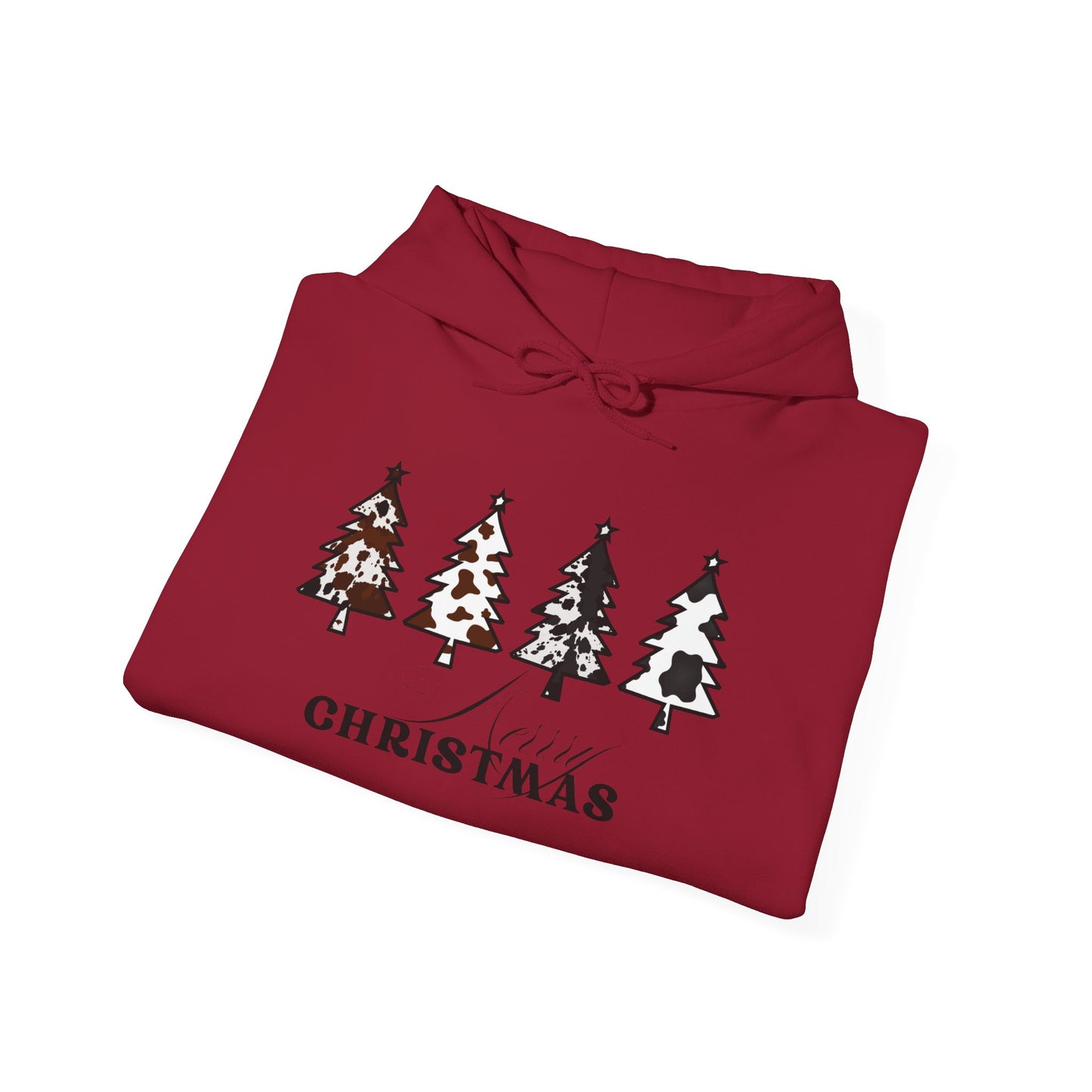 Cow Print Merry Christmas Hoodie