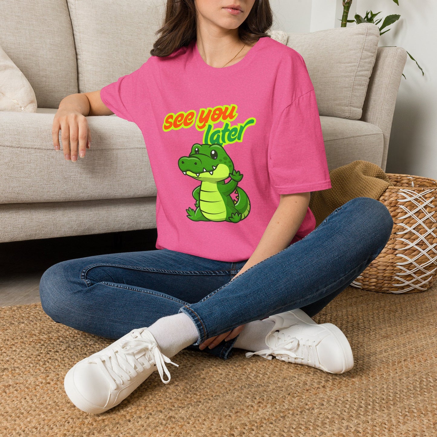 See You Later Alligator T-Shirt — Cute Retro Green Alligator Graphic Tee