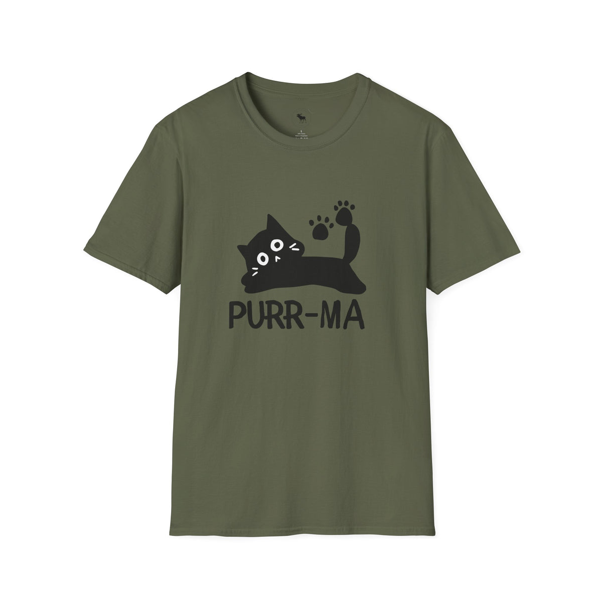 Purr-ma Cat T-Shirt — Cute Paw Print Kitty Tee for Cat Lover grandma