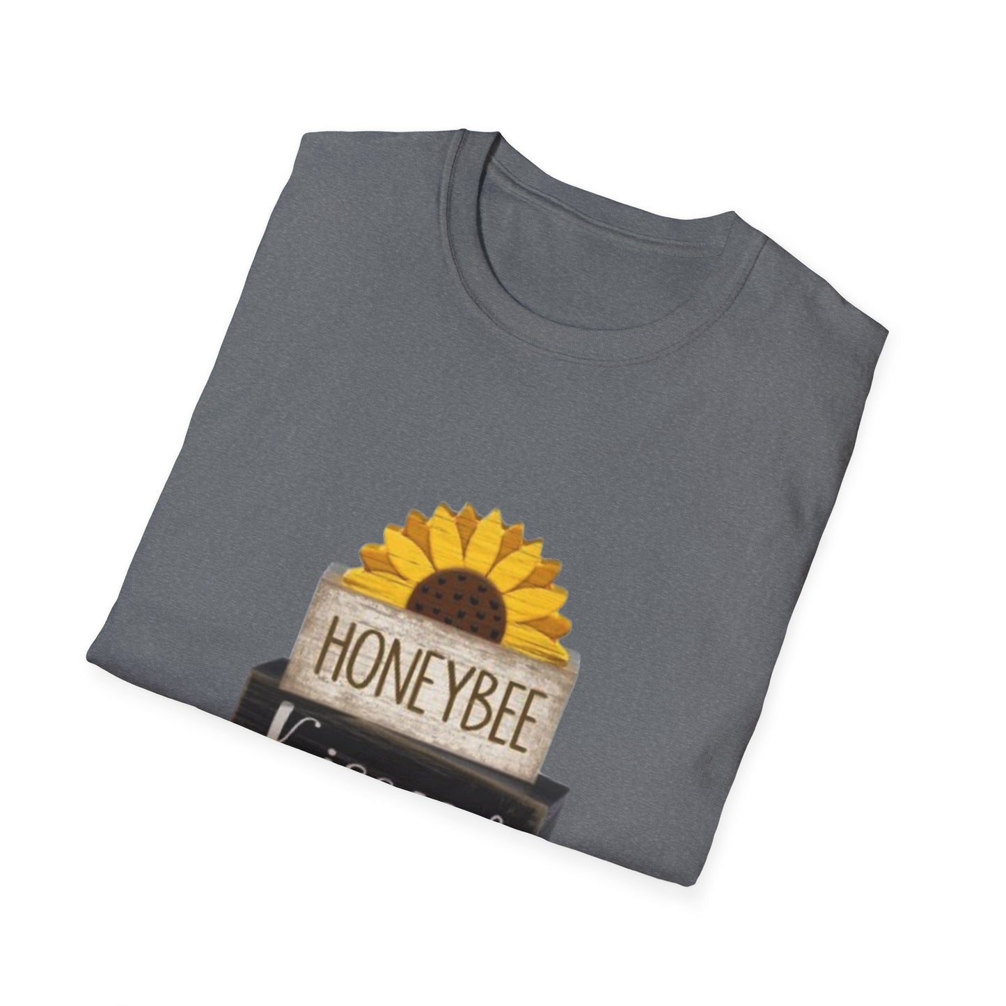 Sunflower & Honeybee T-Shirt — "Honeybee Kisses & Sunflower Wishes" Farmhouse Tee