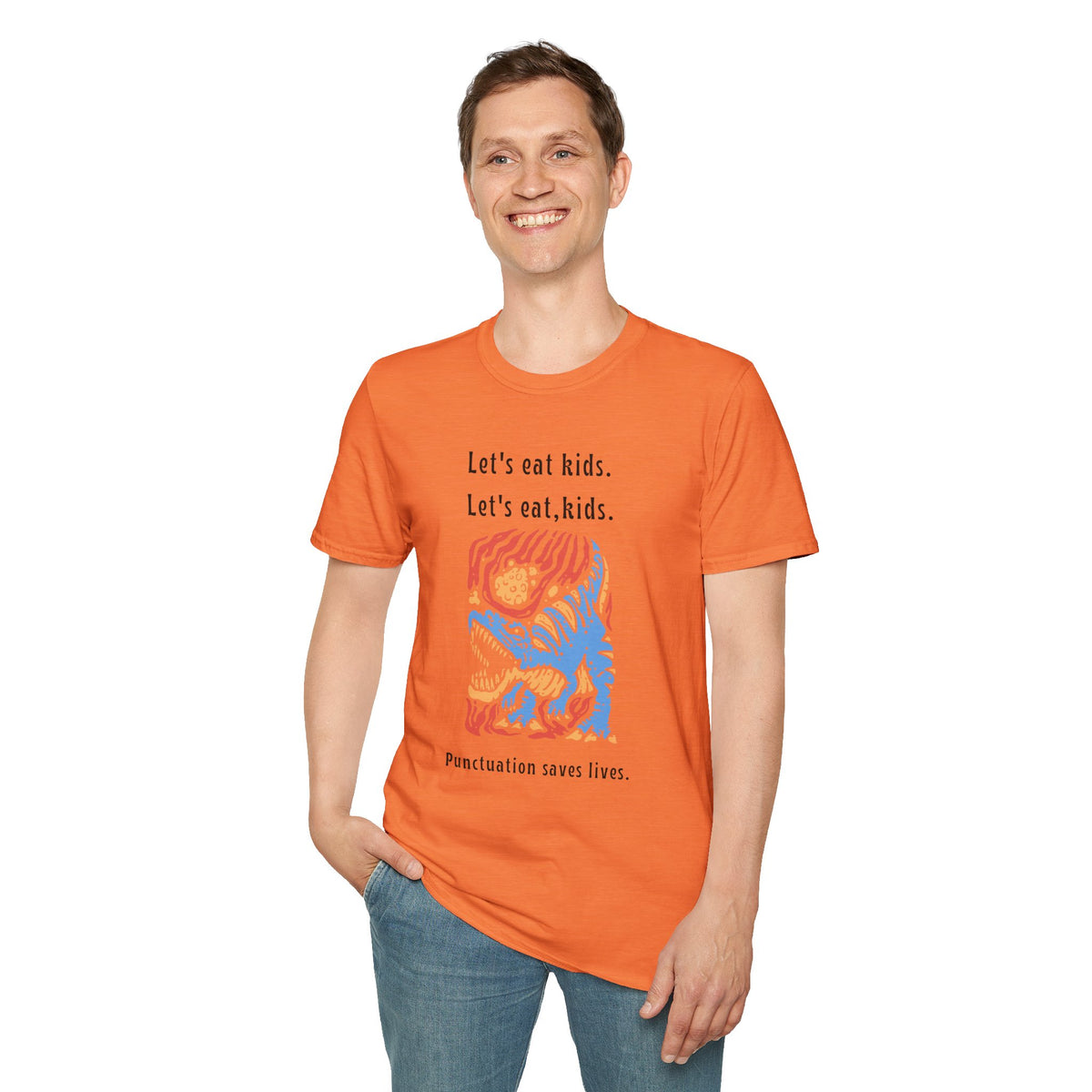 Let's Eat, Kids. T-Shirt — Punctuation Saves Lives Funny Grammar Tee