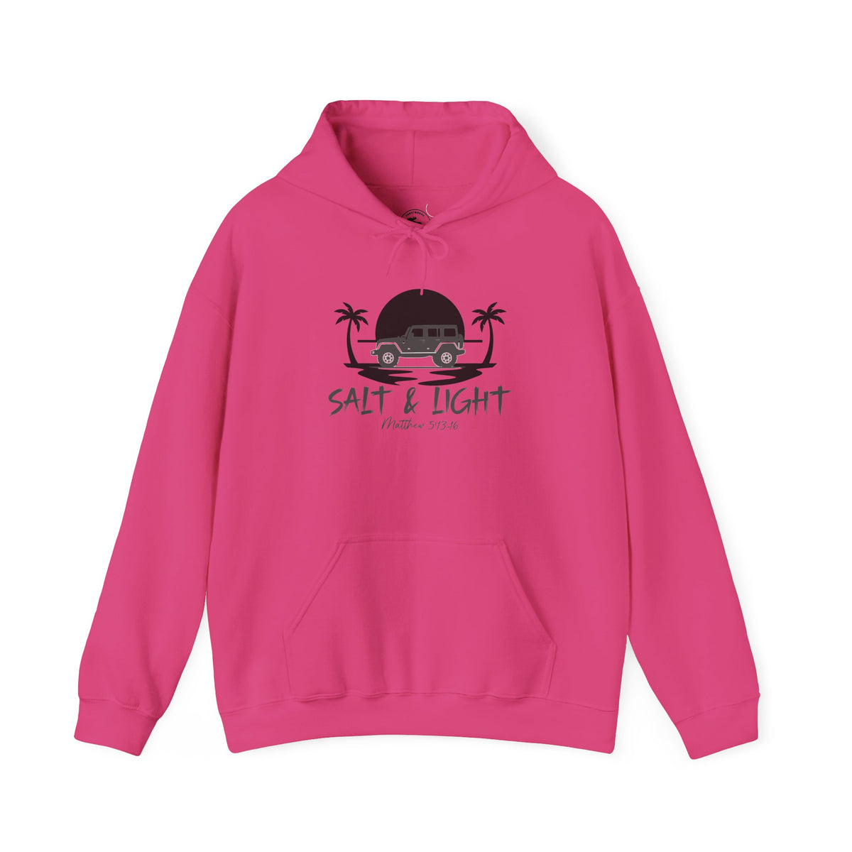 Salt & Light Christian Hoodie – Beach Van Sunset Pullover (Matthew 5:14)