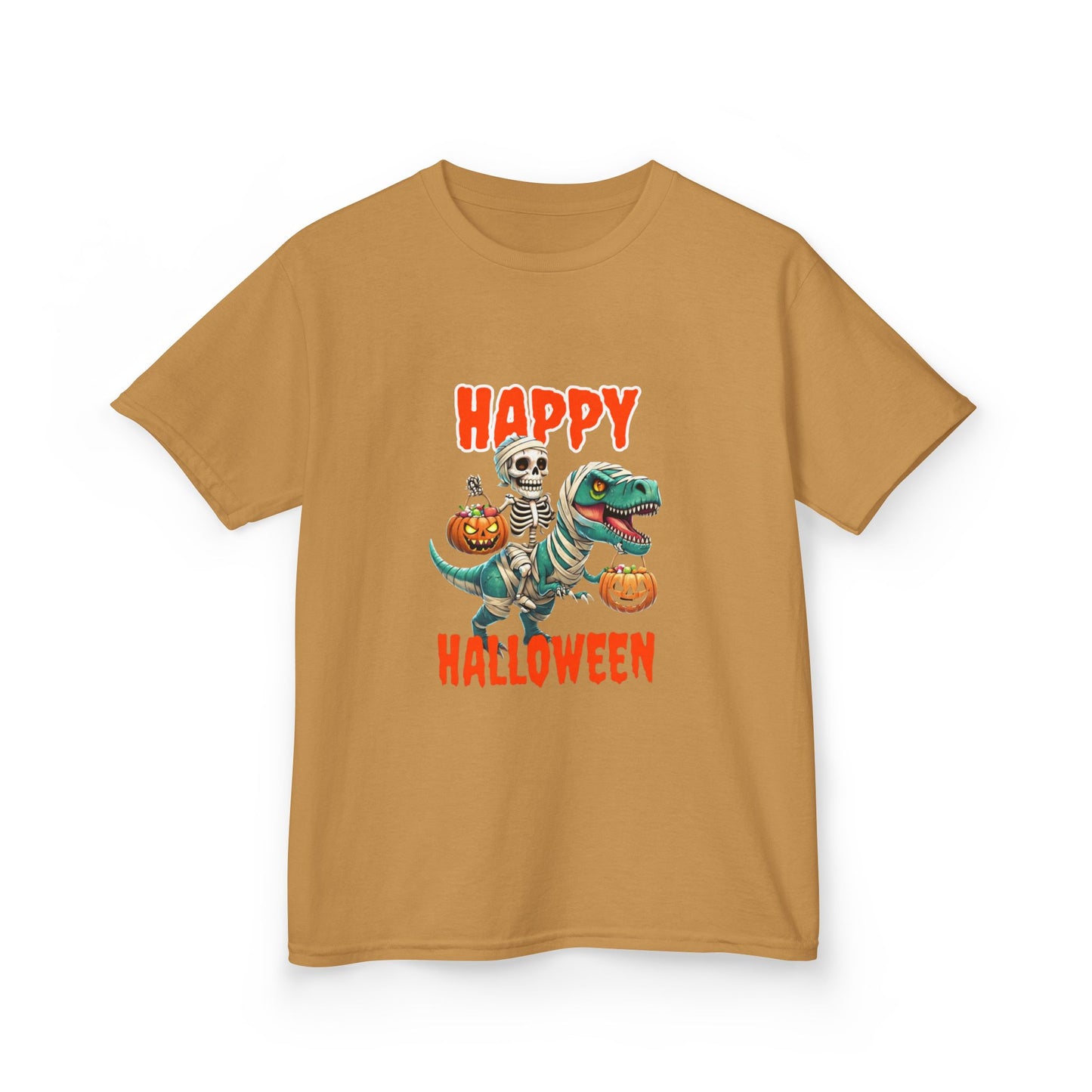 Halloween Dino Kids Tee - Spooky Fun T-Shirt for Halloween Parties, Trick or Treating, Kids' Costumes, Birthday Gift, Fun and Playful Design