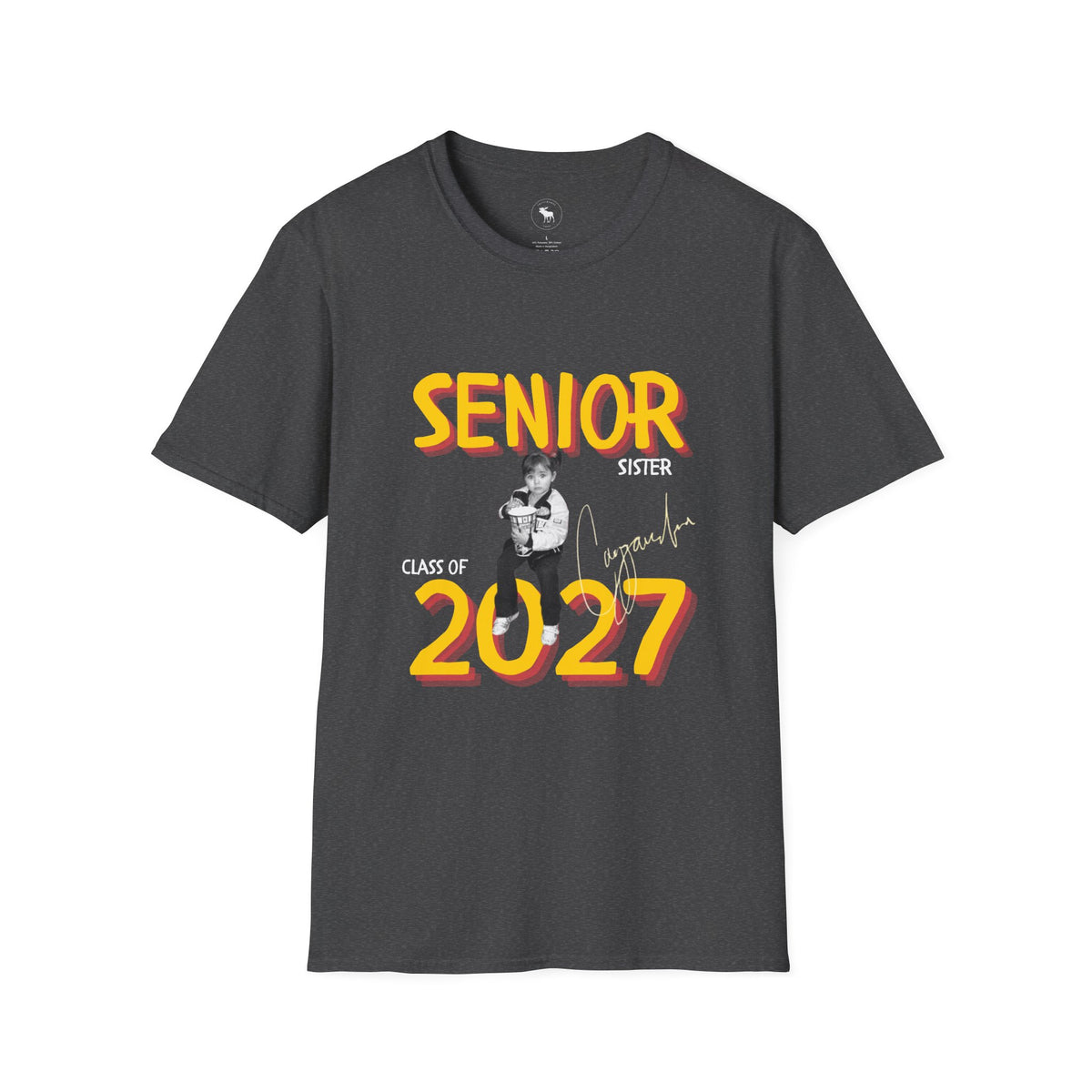 Sister of Senior 2027 T-Shirt — Retro Bold Graduation Tee
