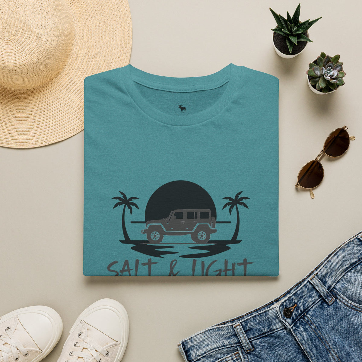 Beach 4x4 T-Shirt — "Salt & Light" Coastal Adventure Tee
