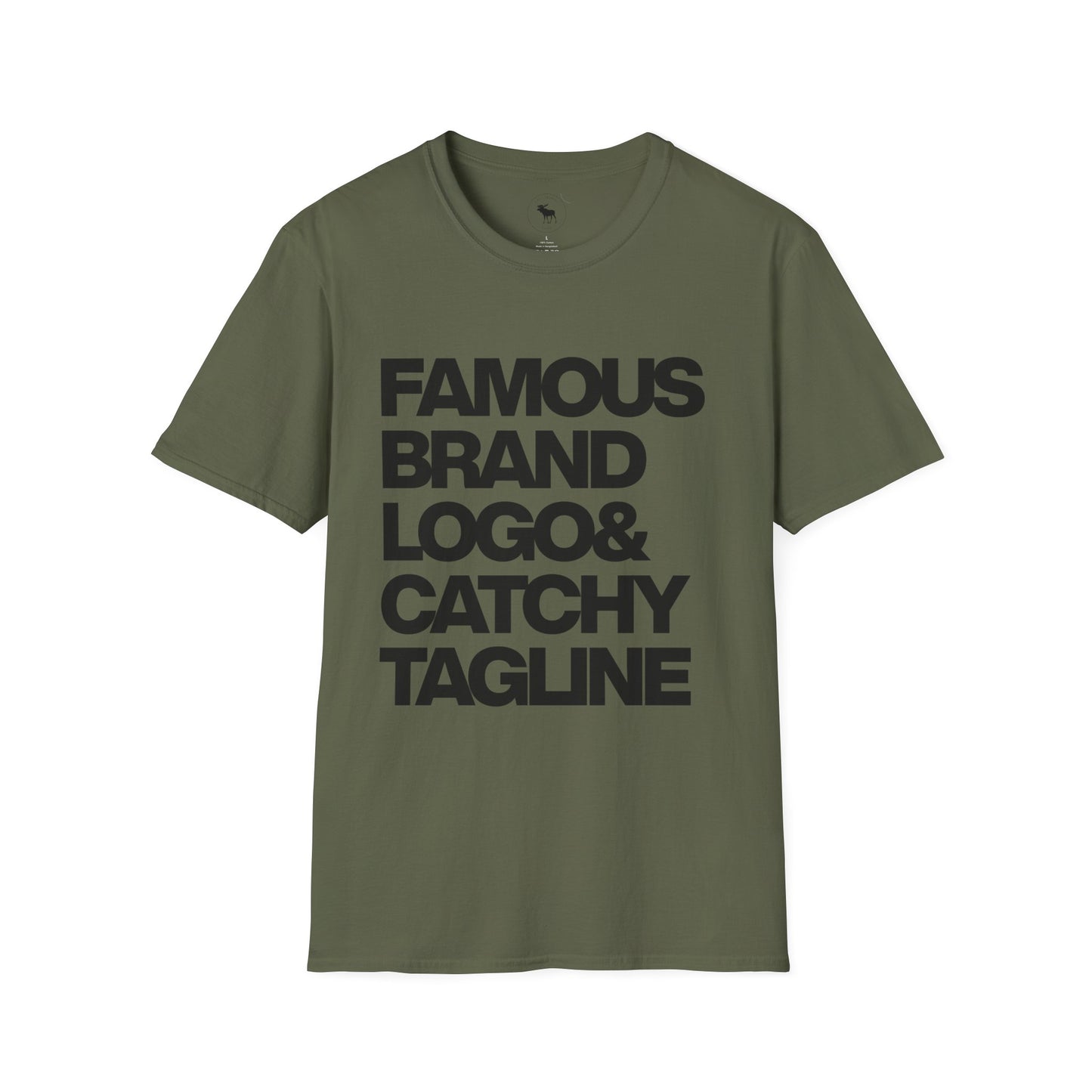 Famous Logo Softstyle T-Shirt, Casual Tee, Graphic Shirt, Gift for Him/Her, Trendy Style, Everyday Wear