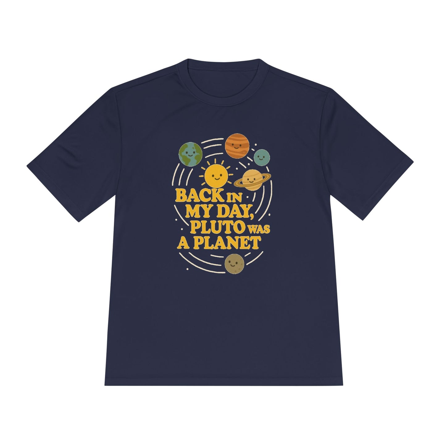 Throwback Planet Tee, Unisex T-Shirt, Retro Space Shirt, Gift for Science Lovers, Funny Astronomy Apparel, Casual Wear
