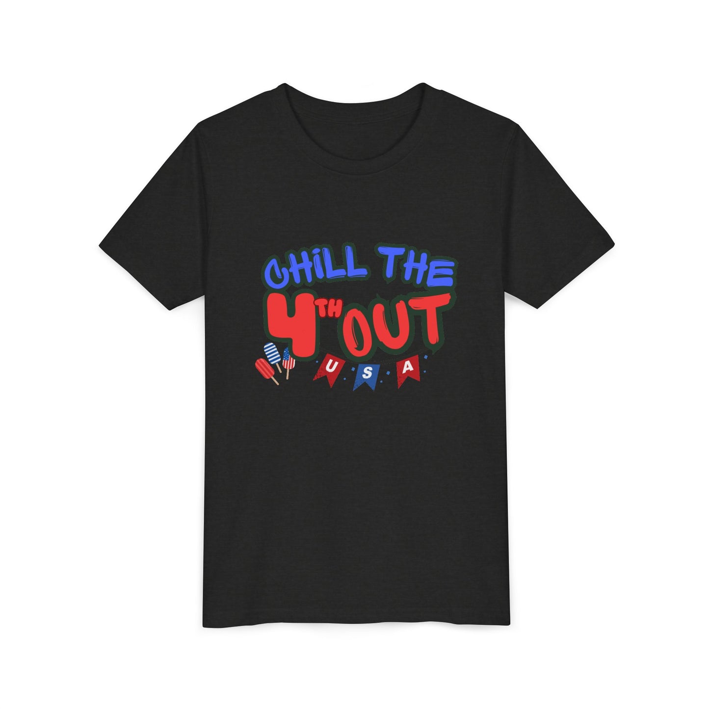 Youth Tee — "Chill the 4th'Out" Patriotic USA Kids T-Shirt