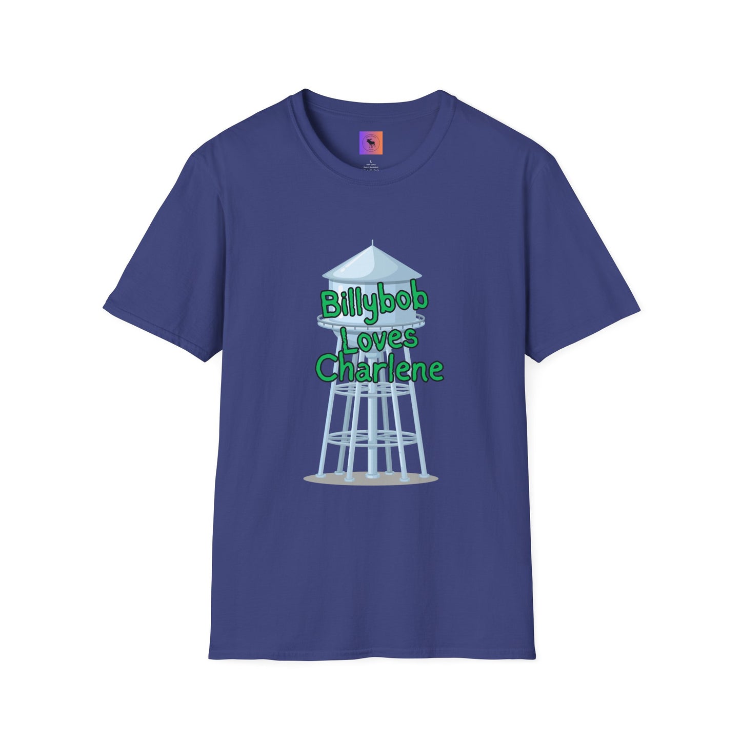 T-Shirt — 'Billybob Loves Charlene' Water Tower Graphic