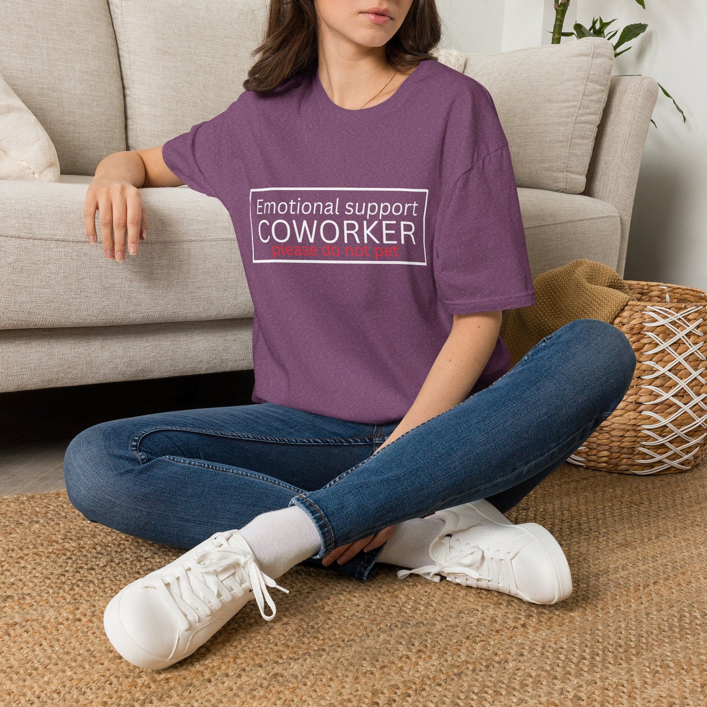 Emotional Support Coworker T-Shirt — "Please Do Not Pet" Office Humor Tee