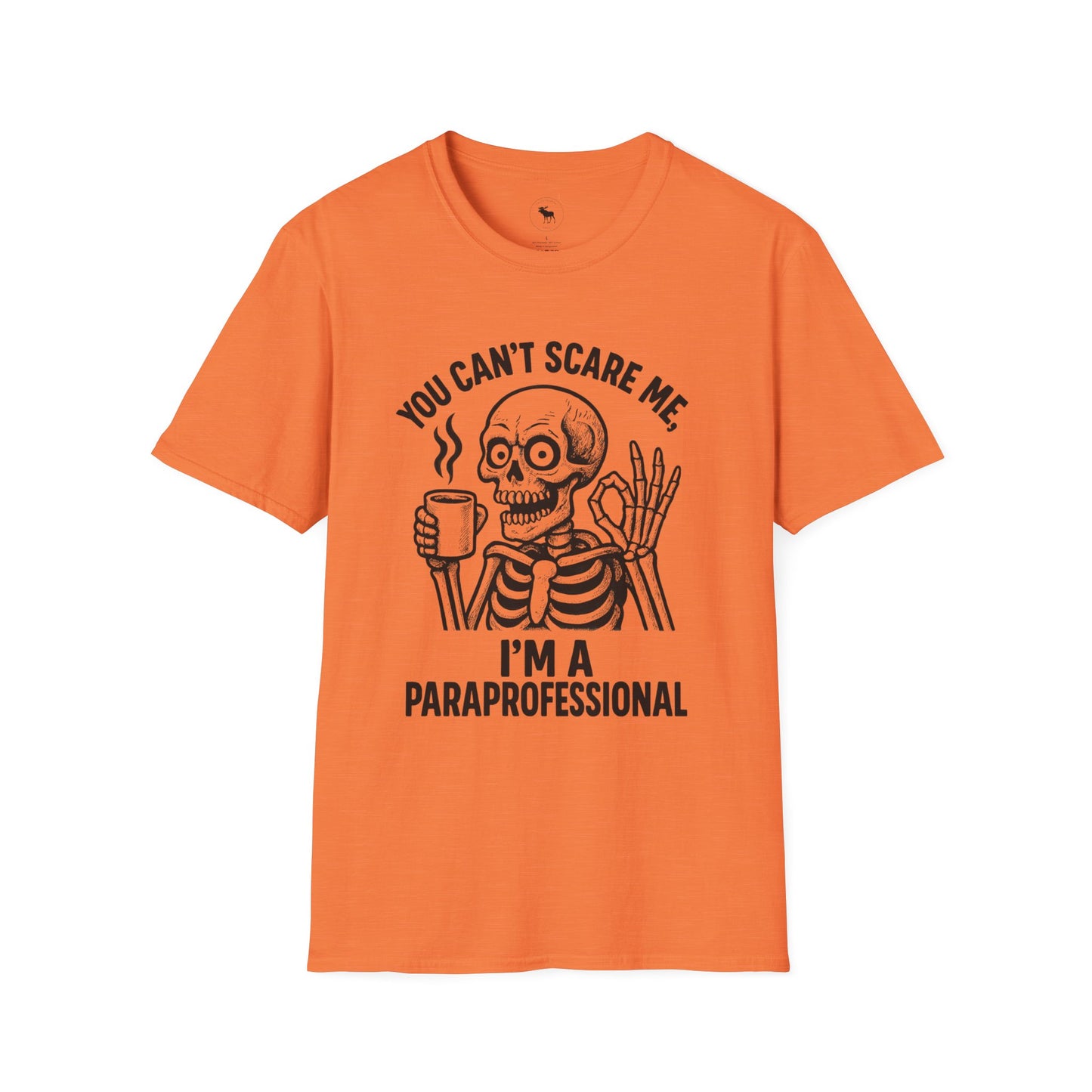 Funny Skeleton Paraprofessional T-Shirt, Unisex Tee for Halloween, Teacher Gift, Casual Wear, Humor Shirt, Skeleton Design