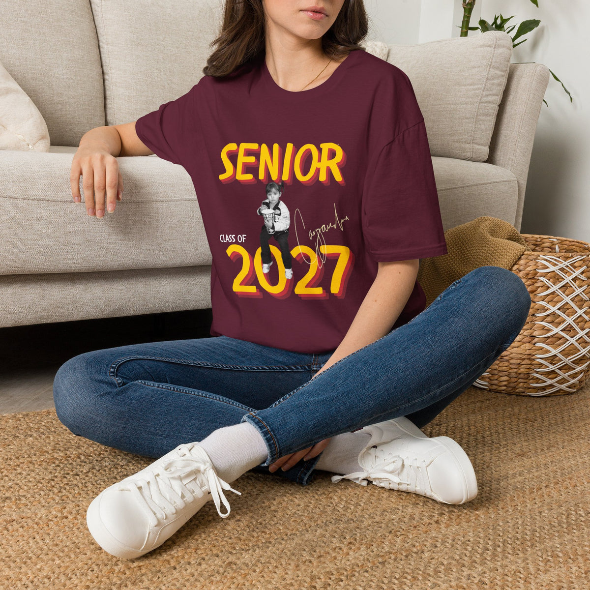 Senior 2027 T-Shirt — Retro Bold Graduation Tee