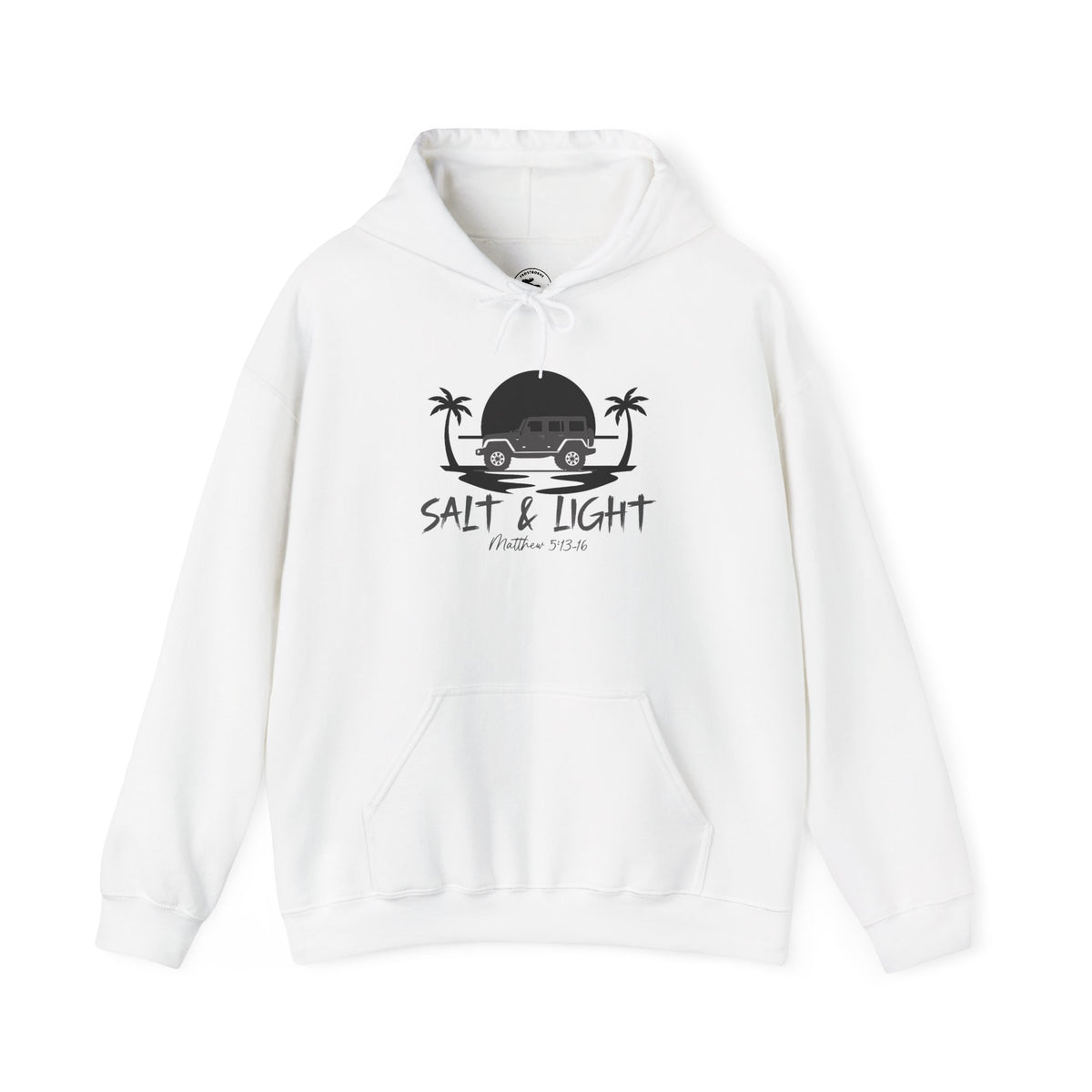 Salt & Light Christian Hoodie – Beach Van Sunset Pullover (Matthew 5:14)