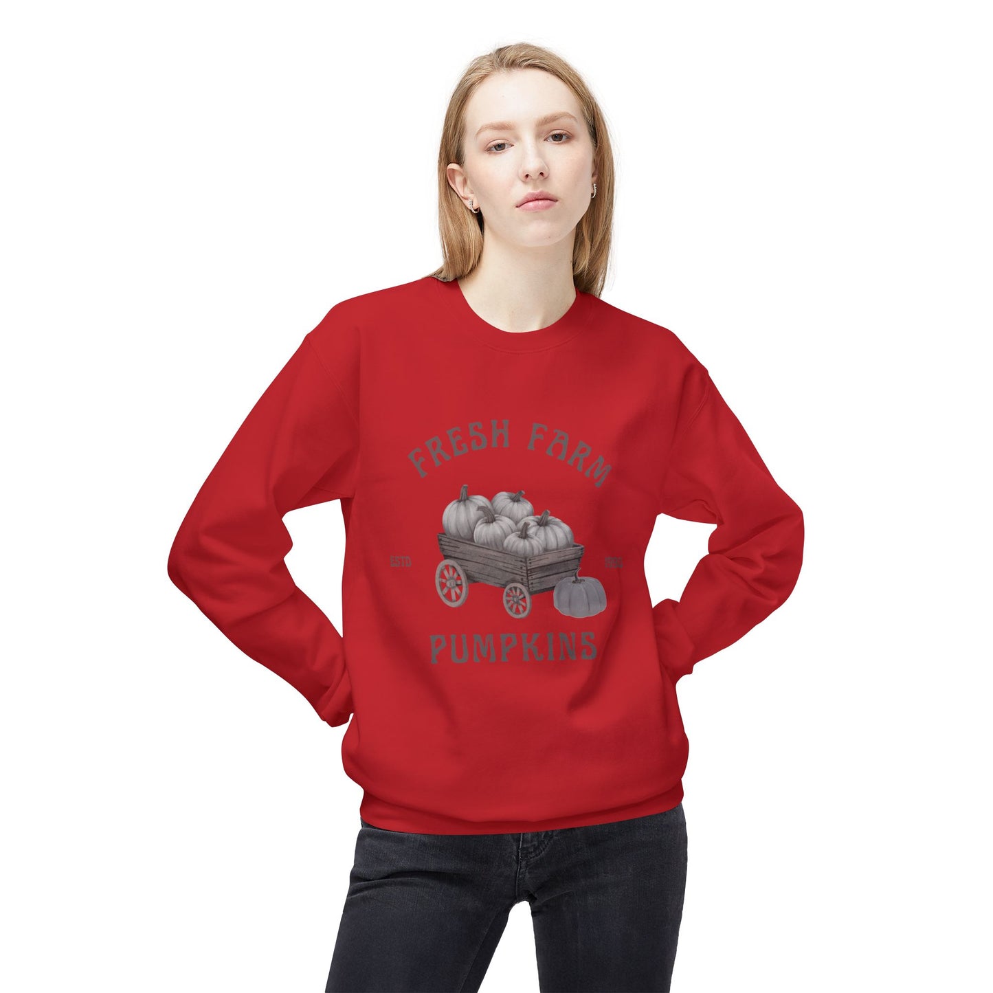 Fresh Farm Pumpkins Sweatshirt, Cozy Fall Apparel, Autumn Fashion, Pumpkin Patch Sweatshirt, Harvest Festival Gear, Thanksgiving Gift