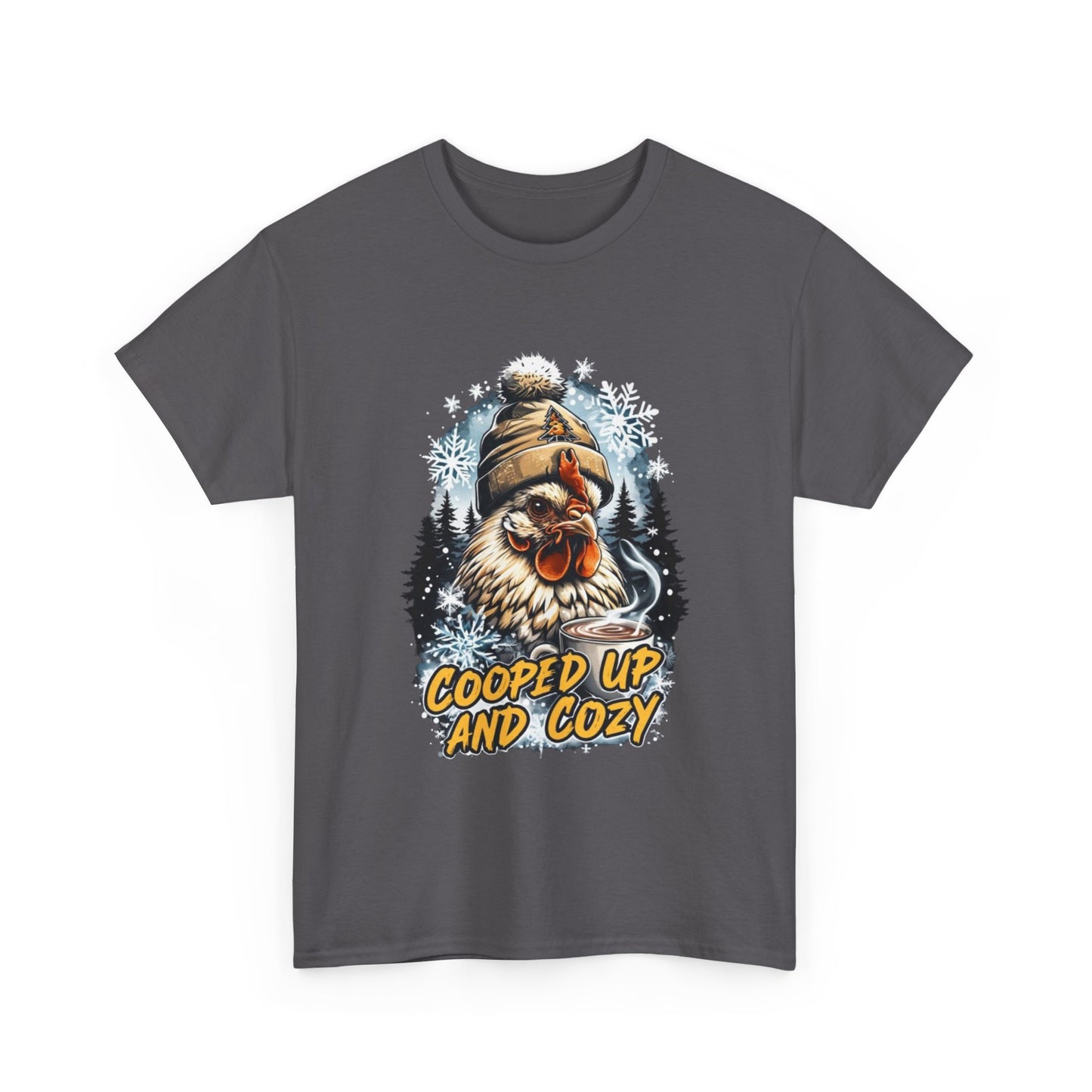 cooped up and cozy graphic T. perfect gift for the chicken lover in your life