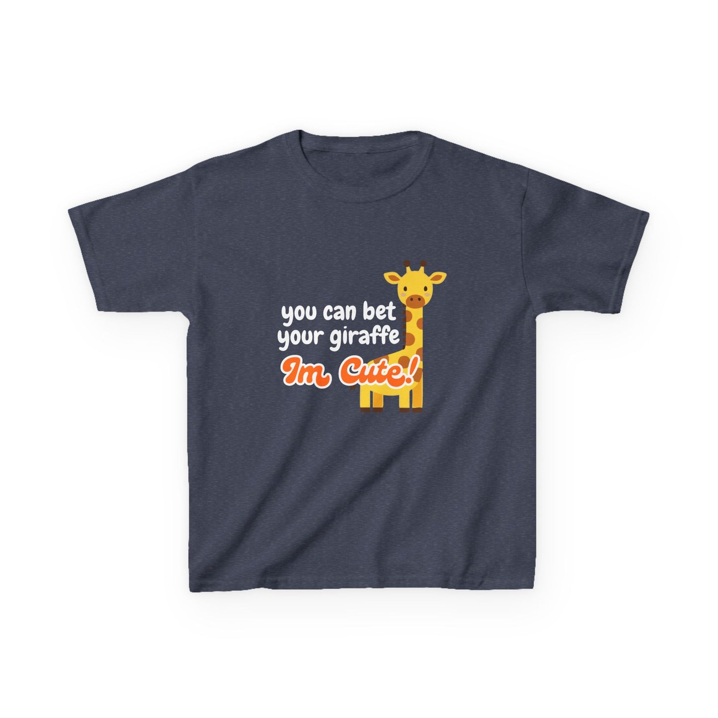 Kids T-Shirt – “You Can Bet Your Giraffe I’m Cute!” Cute Giraffe Graphic Tee for Toddlers
