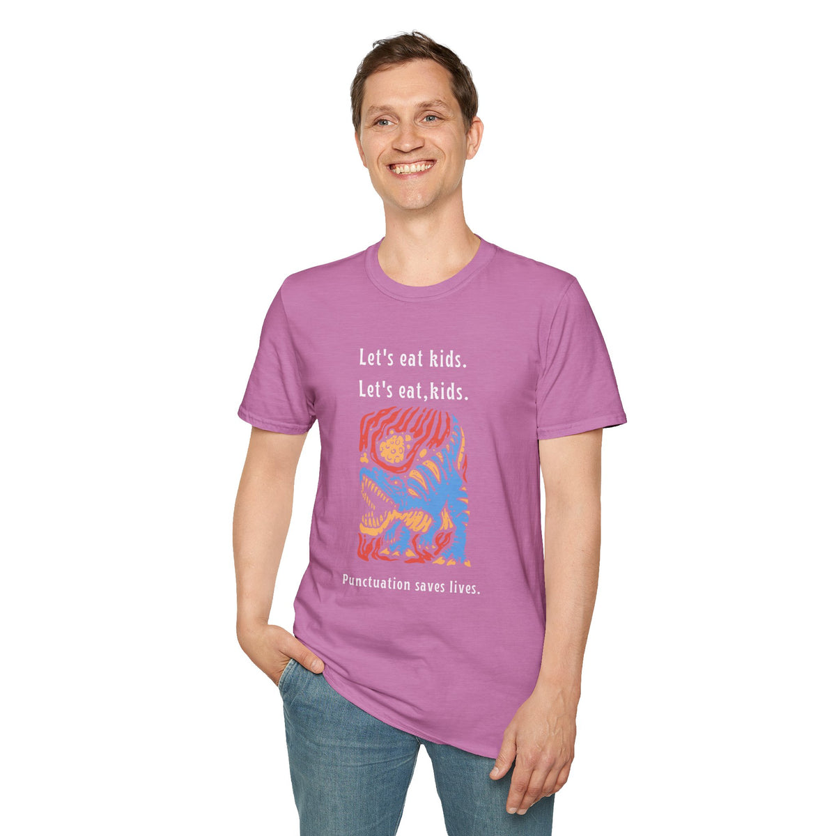 Let's Eat, Kids. T-Shirt — Punctuation Saves Lives Funny Grammar Tee