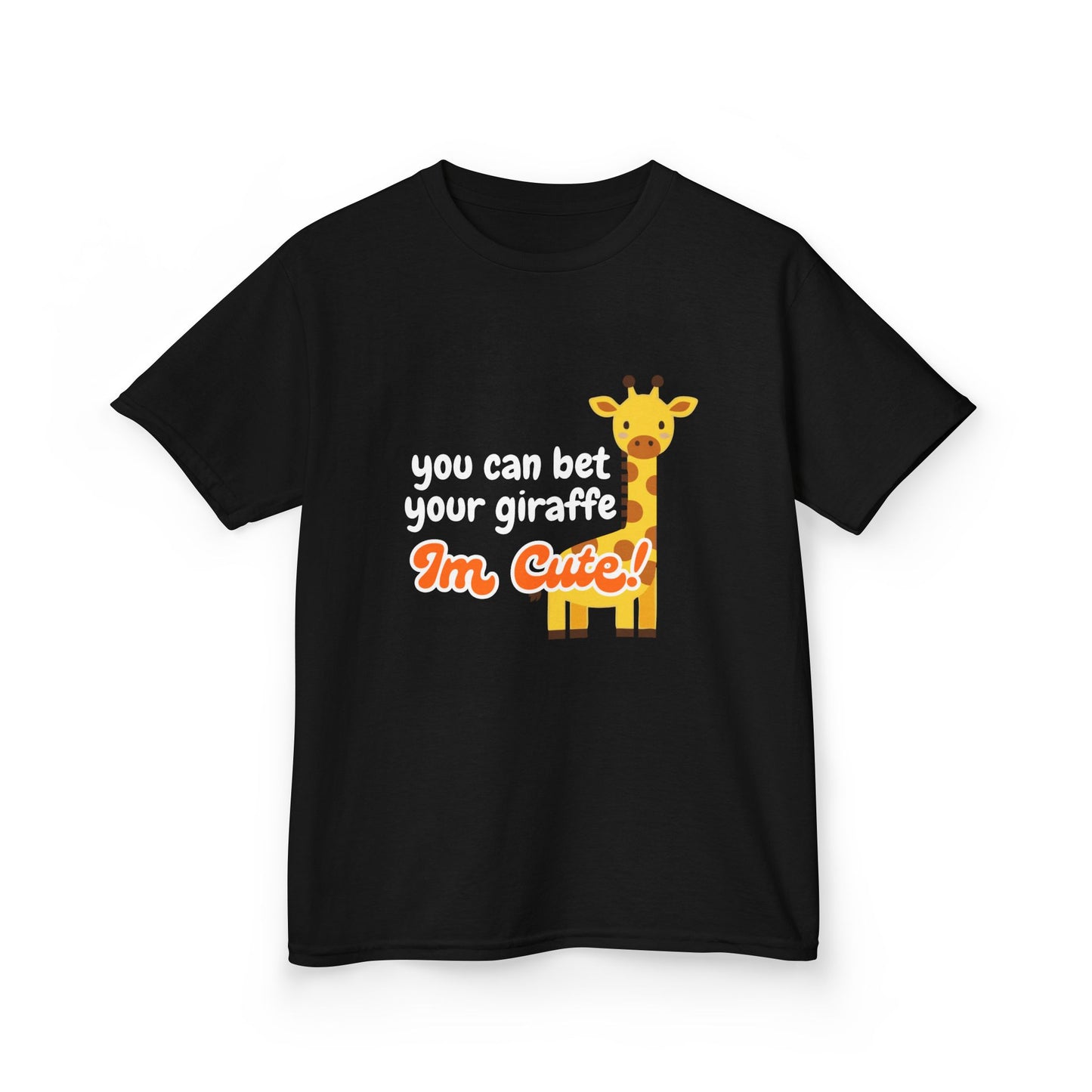 Kids T-Shirt – “You Can Bet Your Giraffe I’m Cute!” Cute Giraffe Graphic Tee for Toddlers