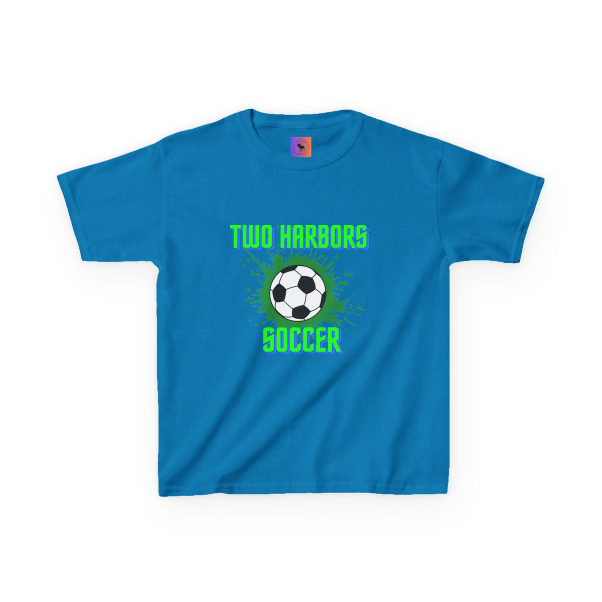 Kids Soccer T‑Shirt — "Two Harbors" Graphic with Back Number (2026)