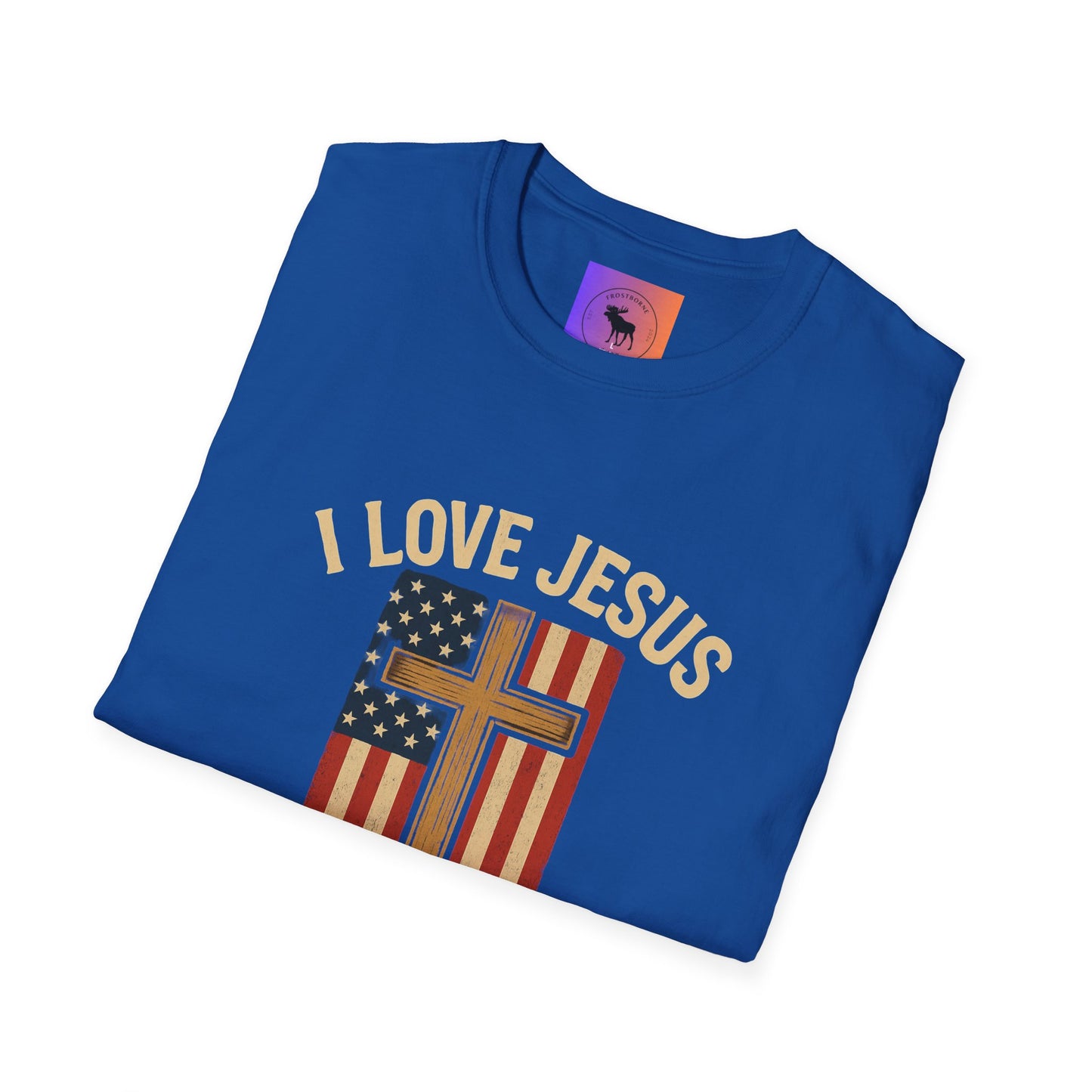 I Love Jesus and America Unisex T-Shirt, Faith Apparel, Patriotic Tee, Religious Clothing, Gifts for Christians, Fourth of July Shirt