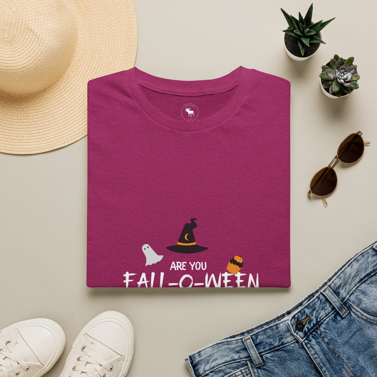 Are You Fall-O-Ween? Cute Witch & Pumpkin Halloween T-Shirt