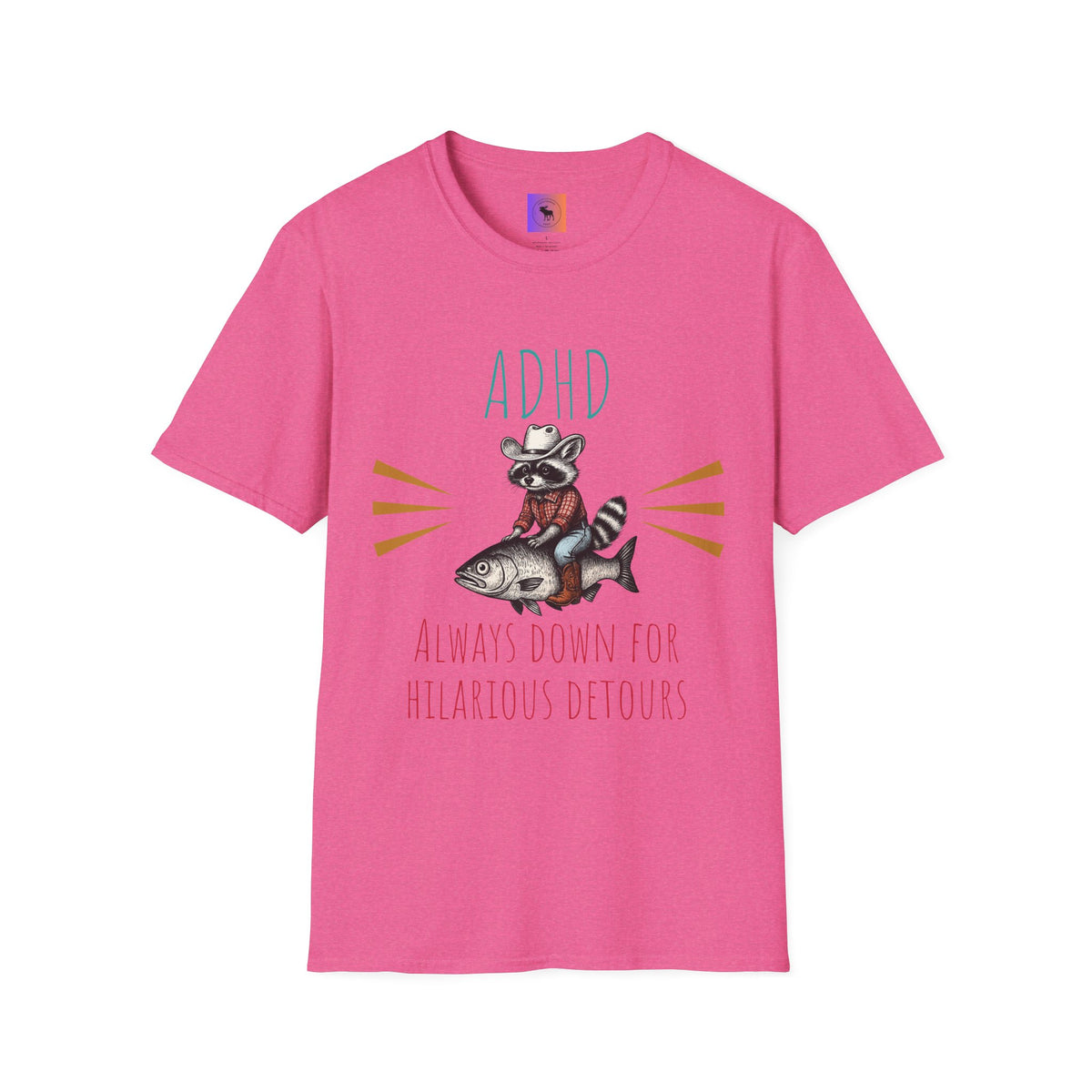 ADHD Awareness Unisex T-Shirt, Hilarious Detours Tee, Funny Gift for ADHD Friends, Casual Wear, Gift for Mental Health Awareness