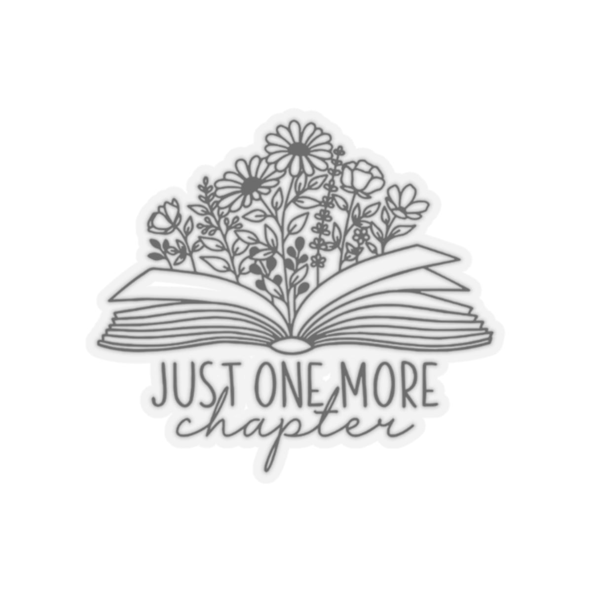 Floral Book Lover Kiss-Cut Stickers, Reading Gift, Bookworm Stickers, Planner Decoration, Stationery Supplies, Bullet Journal Accessories