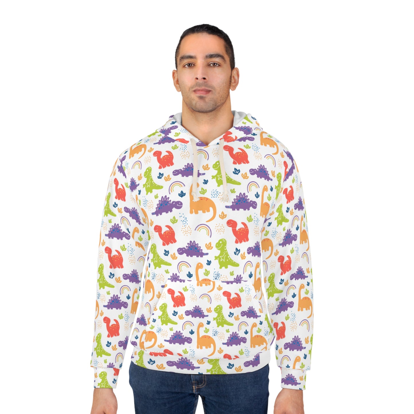 Dinosaur Adventure Unisex Pullover Hoodie, Colorful Kids/adult Hoodie, Fun Dinosaur Clothing, Gift for Dino Lovers, Cozy Hoodie for Playtime