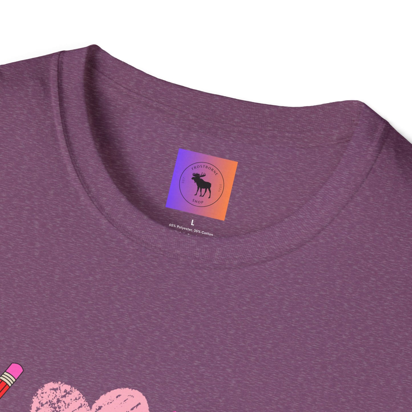 Teacher Valentine T-Shirt — Pencils, Crayon Apple & XOXO